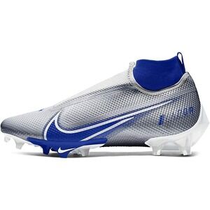 Nike Vapor Edge Pro 360 Football Cleats Silver‎ Blue AO8277-010 Men's sz 16